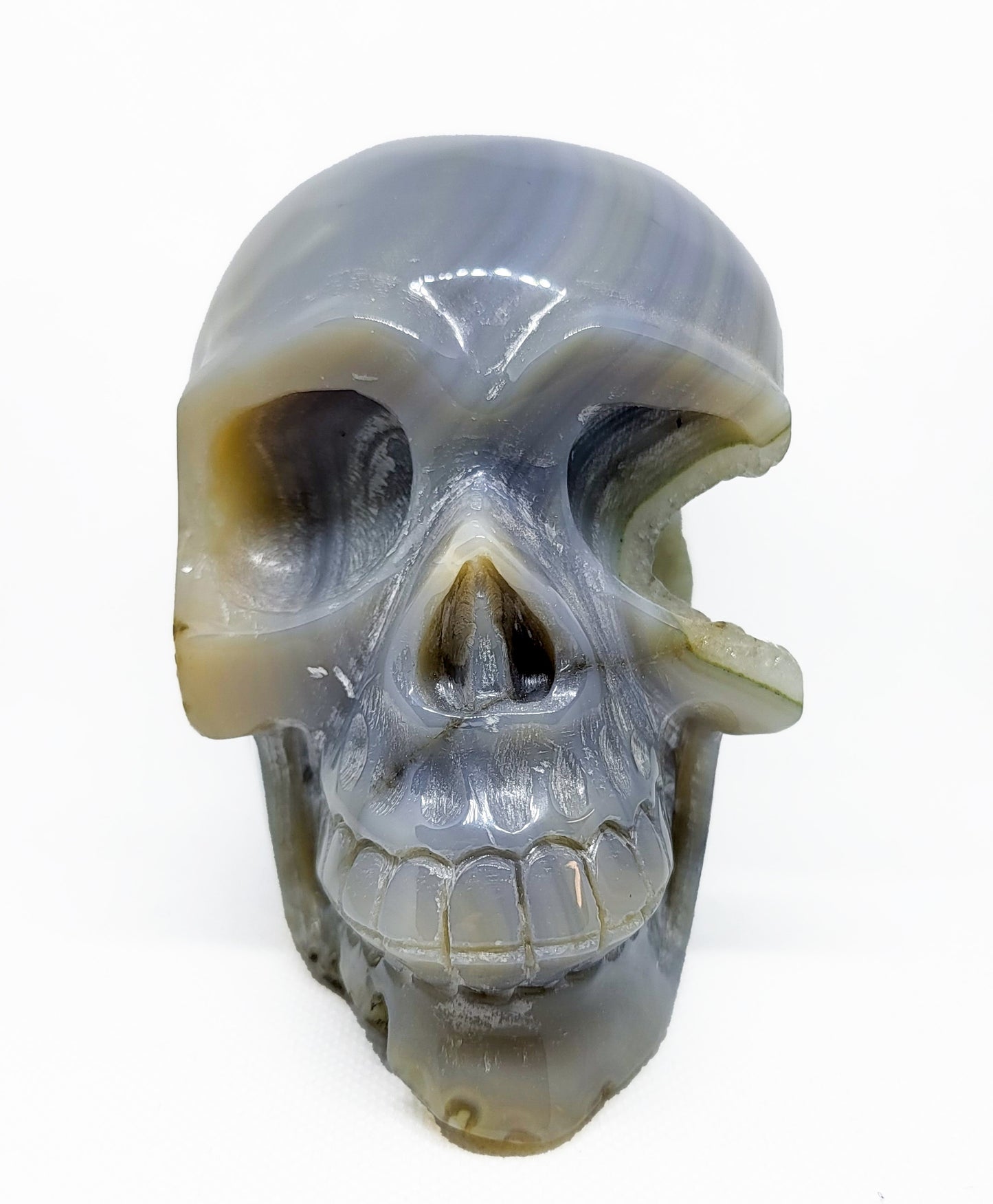 Skull, Agate with Druzy SKL394