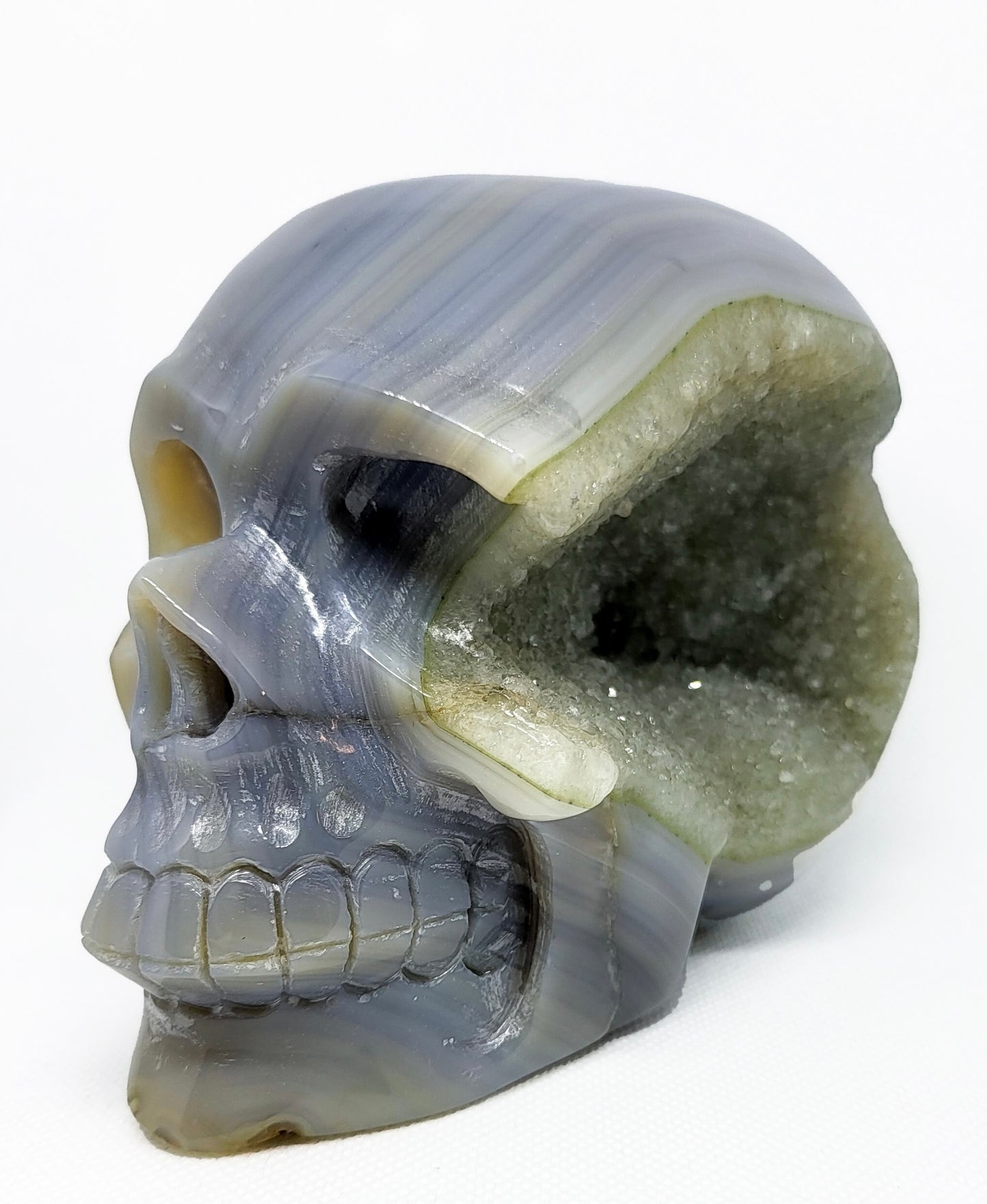 Skull, Agate with Druzy SKL394