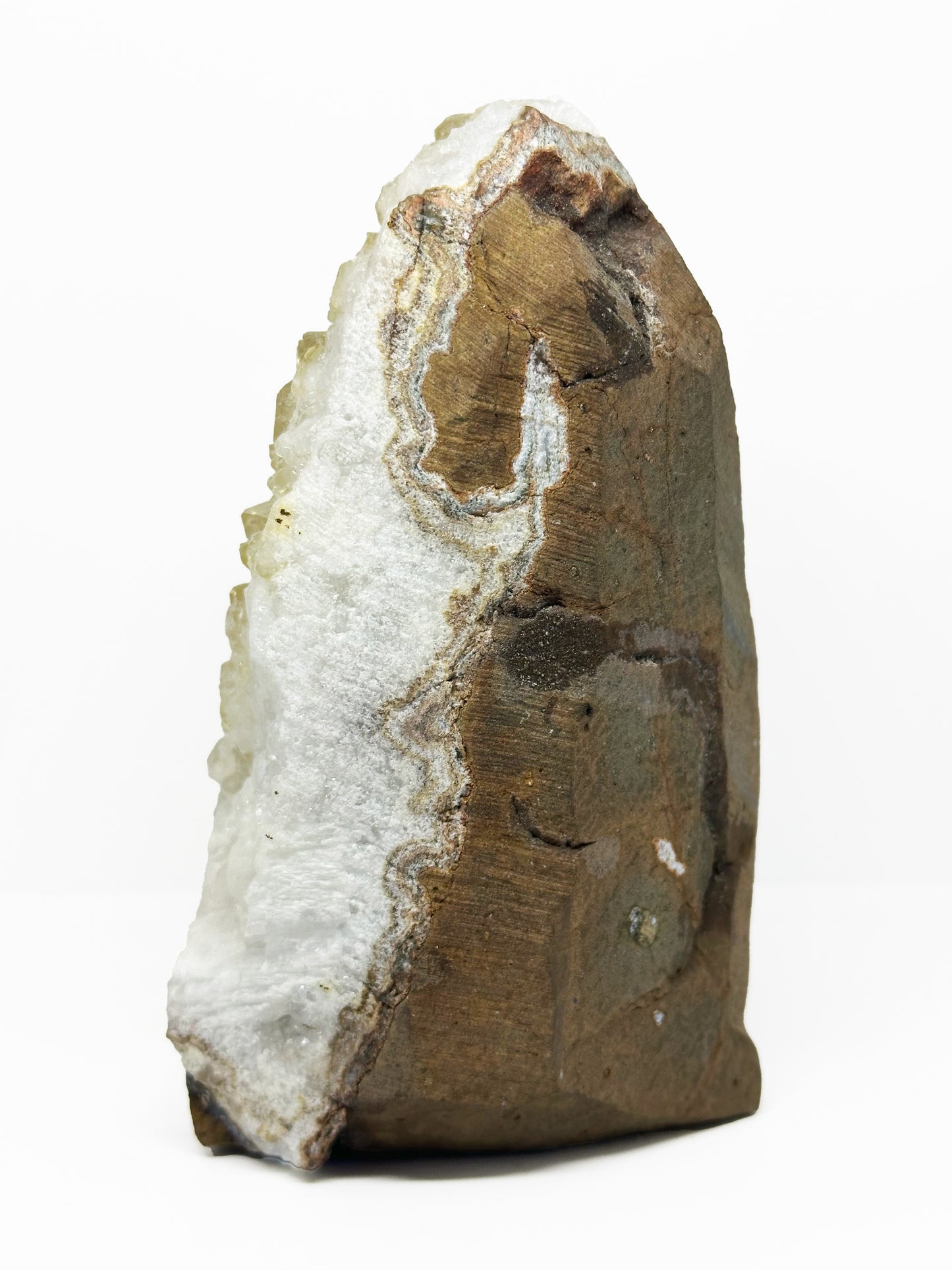 Citrine Cut Base with Calcite and Quartz CT476