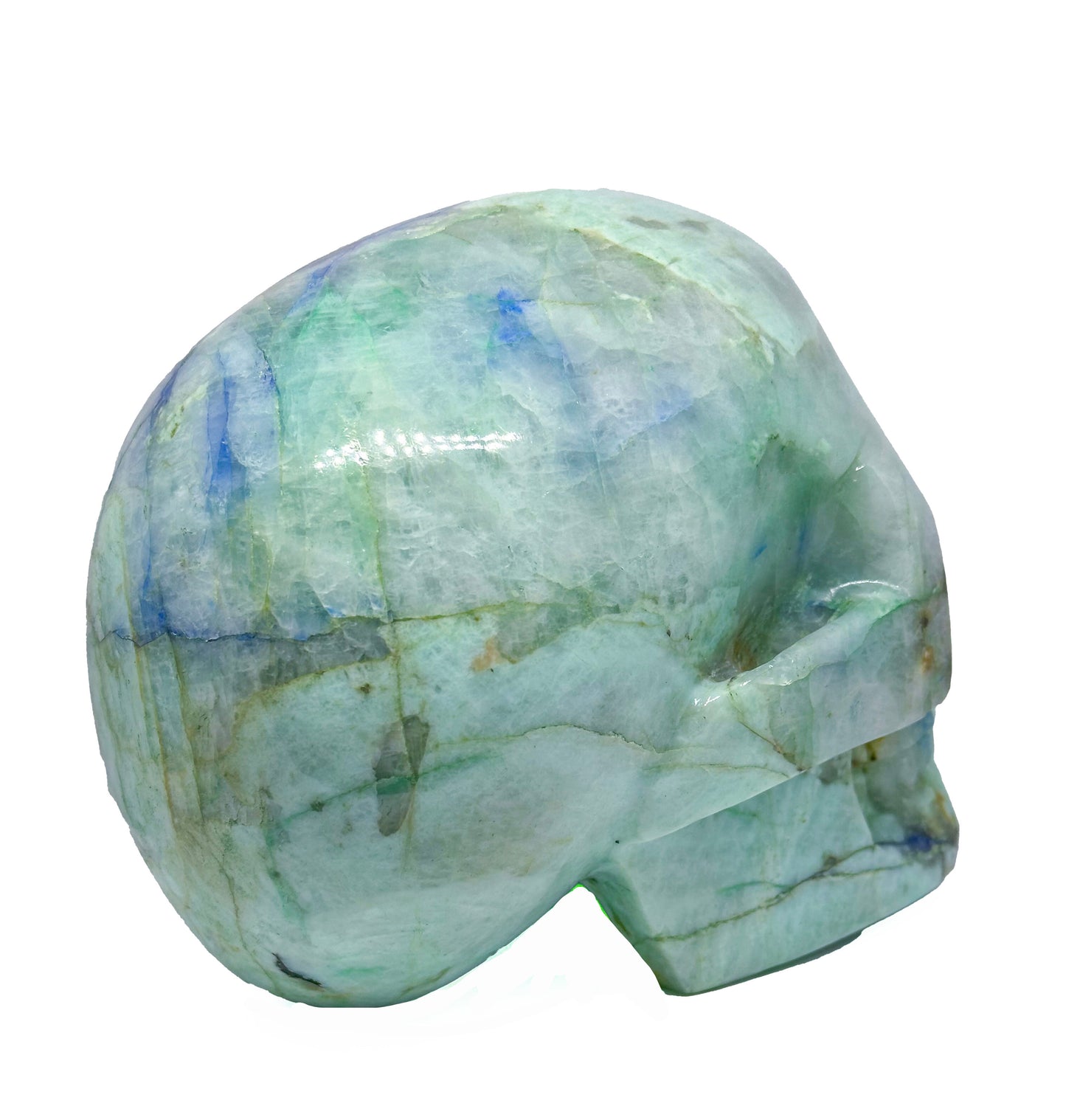 Skull, Azurite with Malachite SKL370