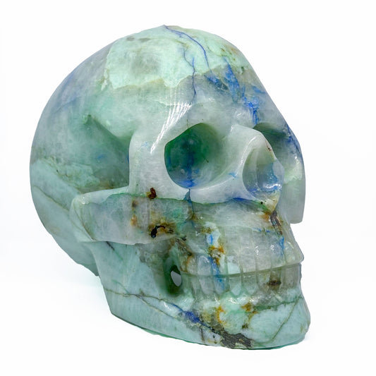 Skull, Azurite with Malachite SKL370
